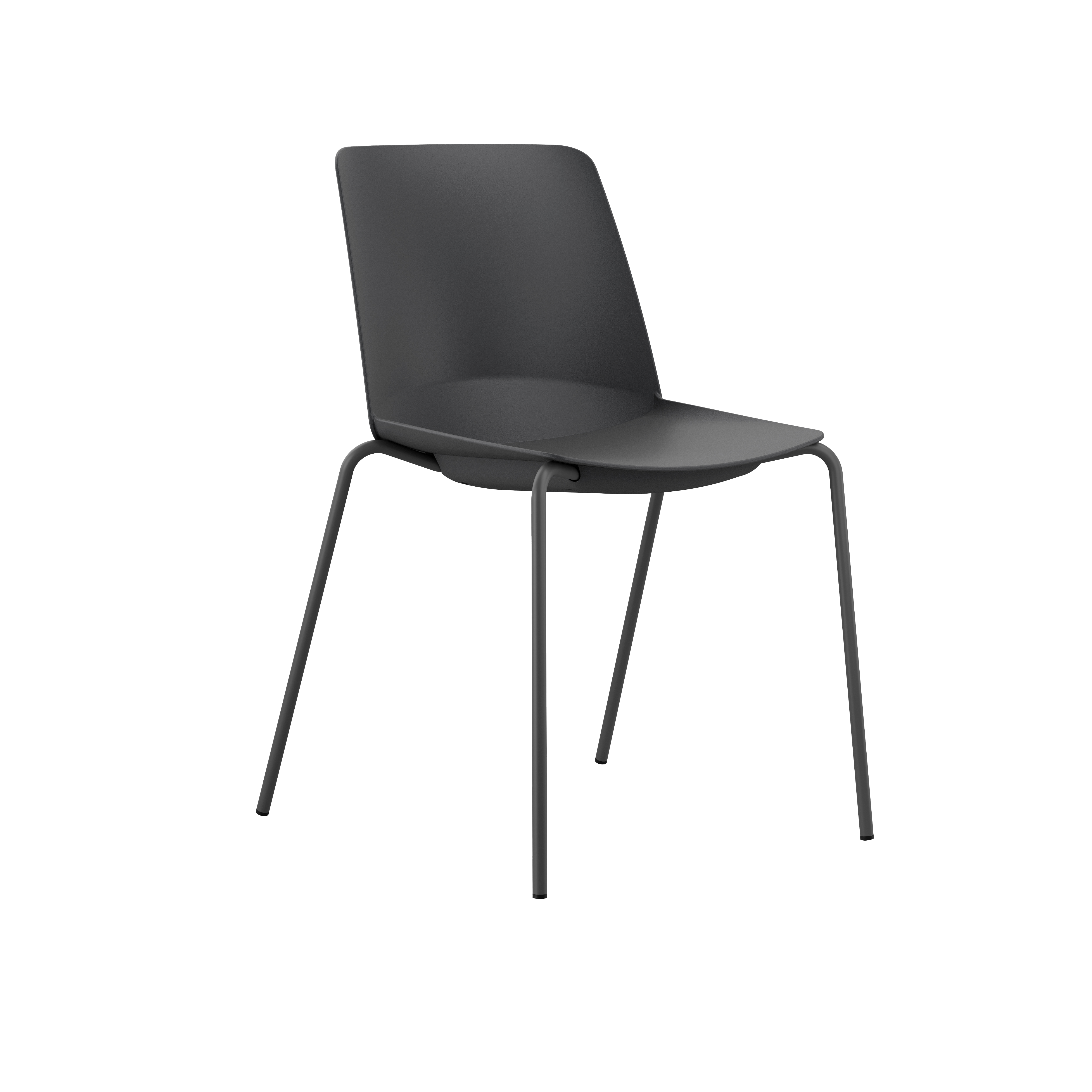 Spexhult stol benstativ i svart med stapelbar design för skolmatsal, lunchrum och konferensrum.