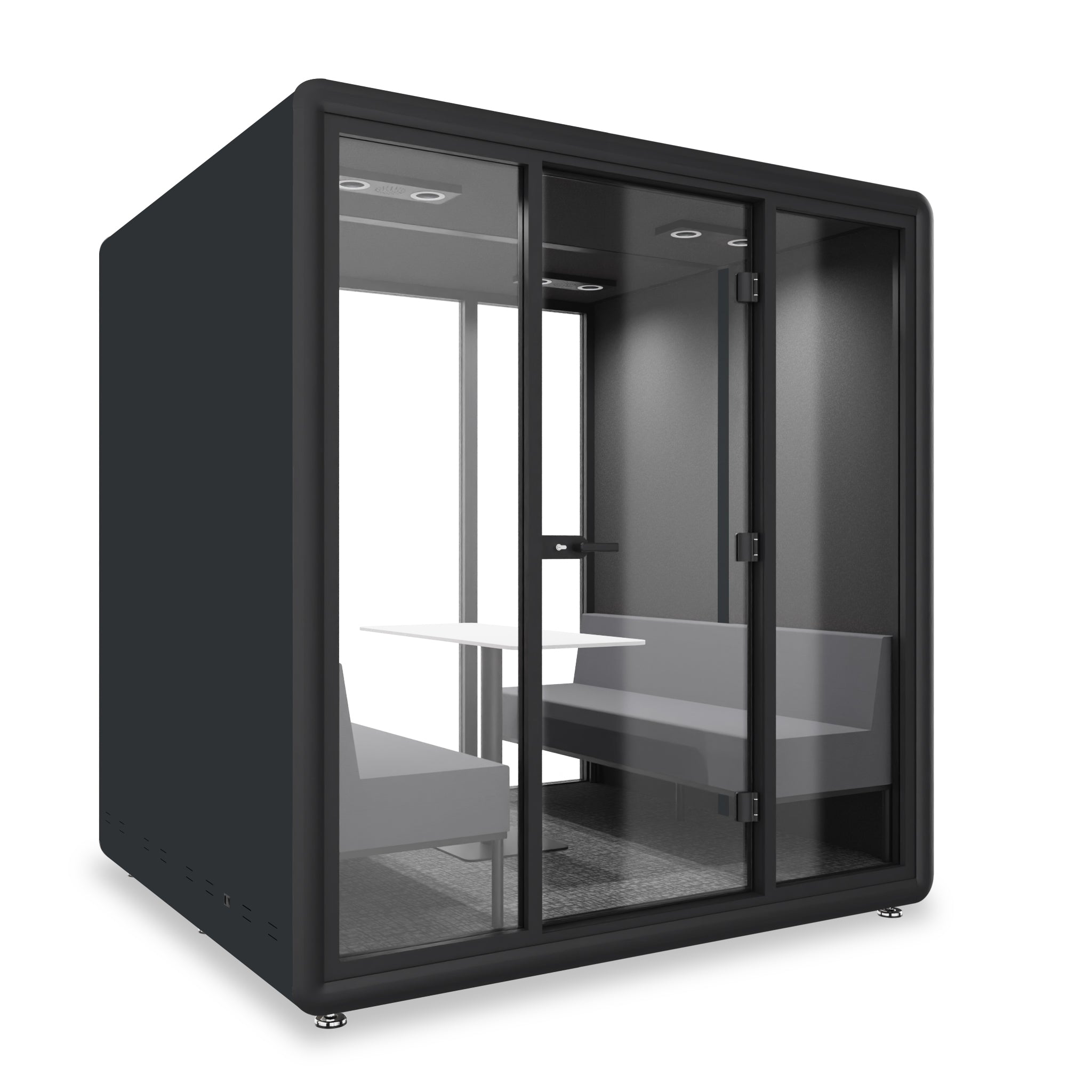 Tyst rum, Silento Pod Station, inkl möbler, Antracit