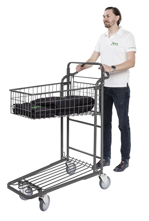 Ergonomisk butiksvagn, 980x530x1210mm, 300kg