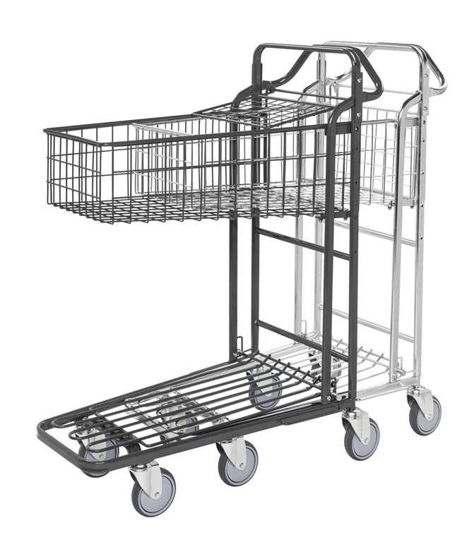 Ergonomisk butiksvagn, 980x530x1210mm, 300kg
