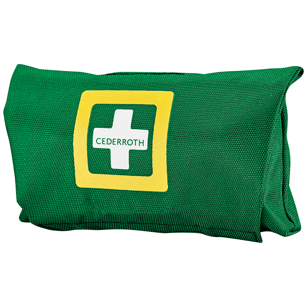 Första Hjälpen-kit Cederroth Liten i kompakt, grön förpackning för snabb första hjälpen vid mindre skador.