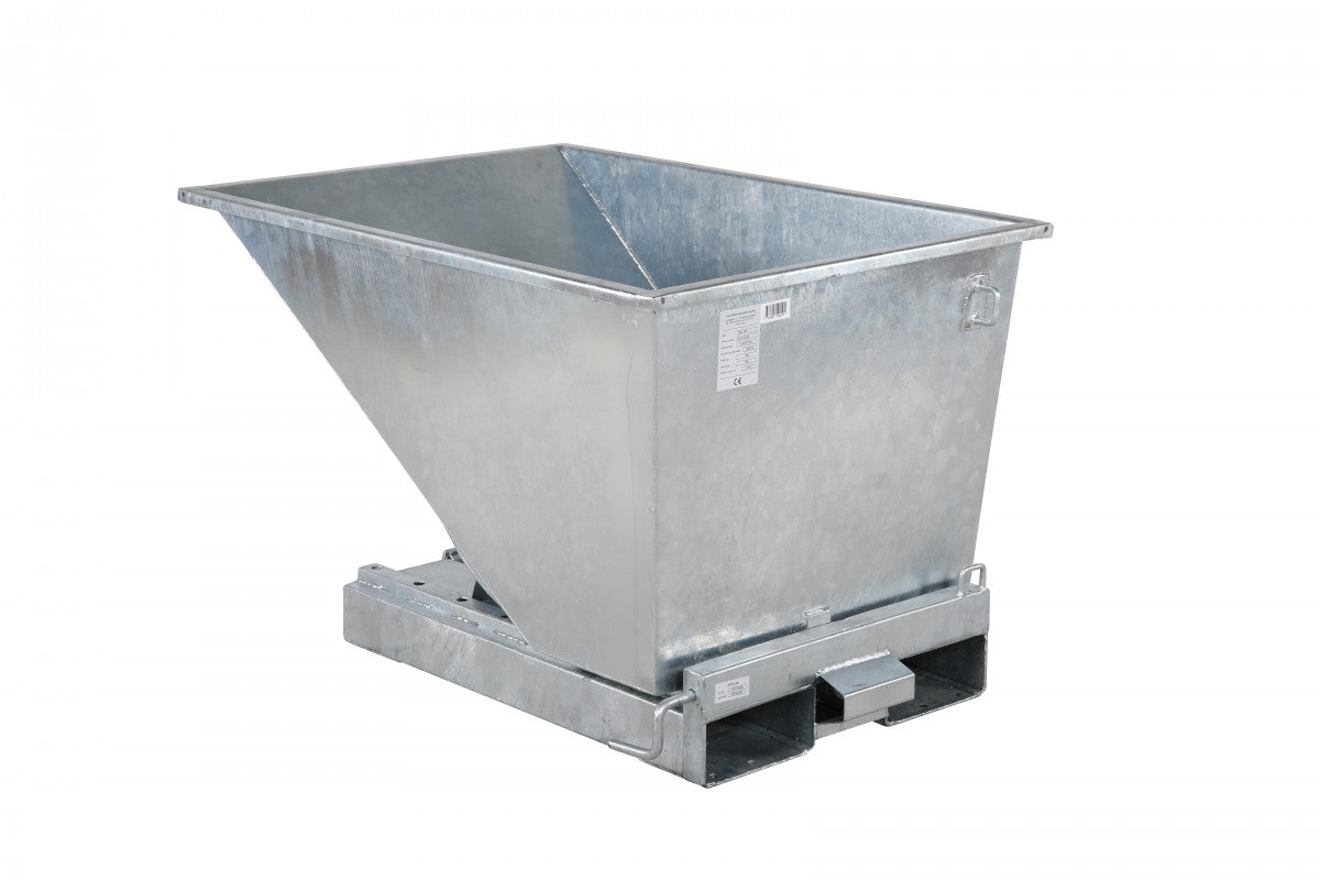 Galvaniserad tippcontainer, 300 liter, 2500kg