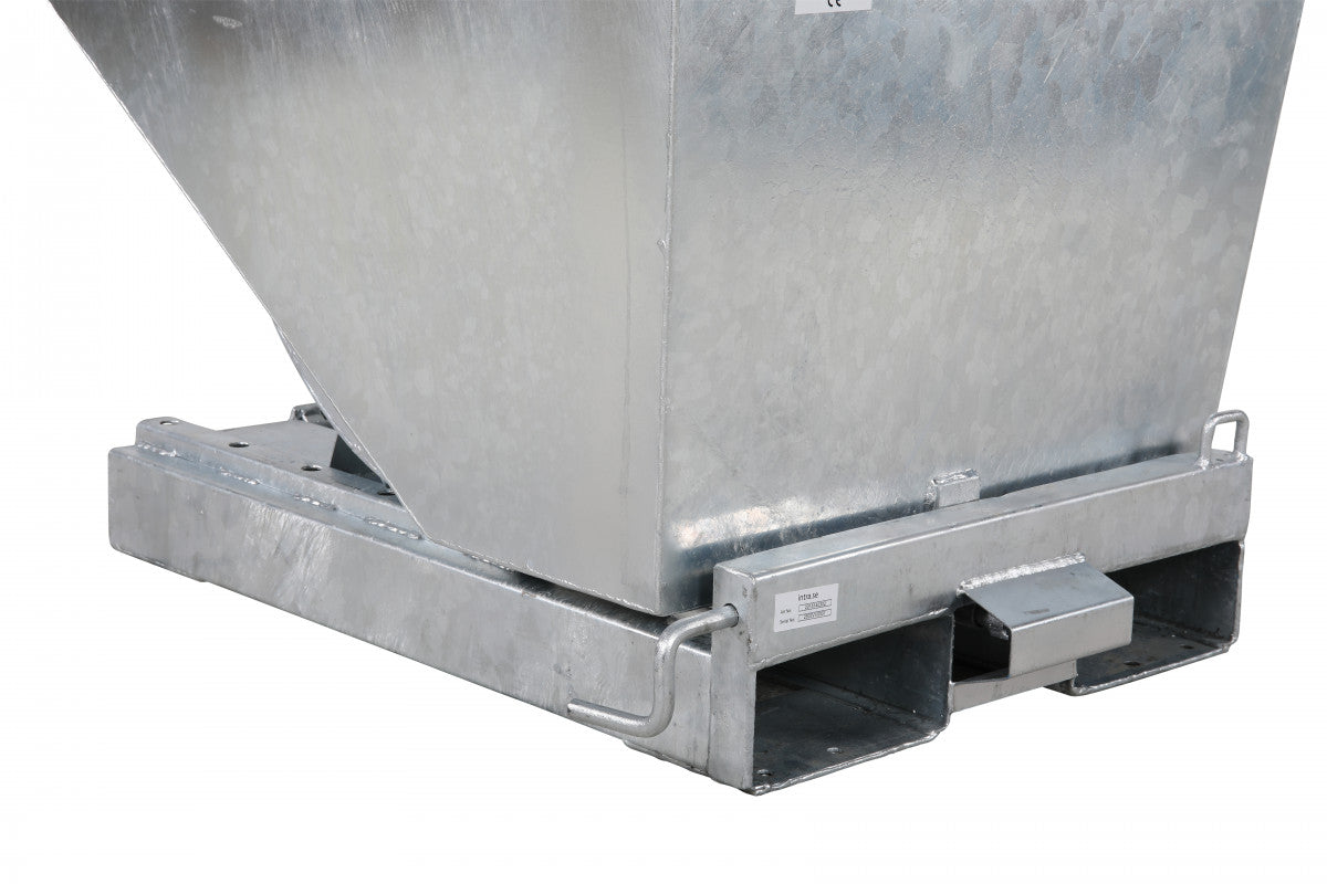 Galvaniserad tippcontainer, 300 liter, 2500kg