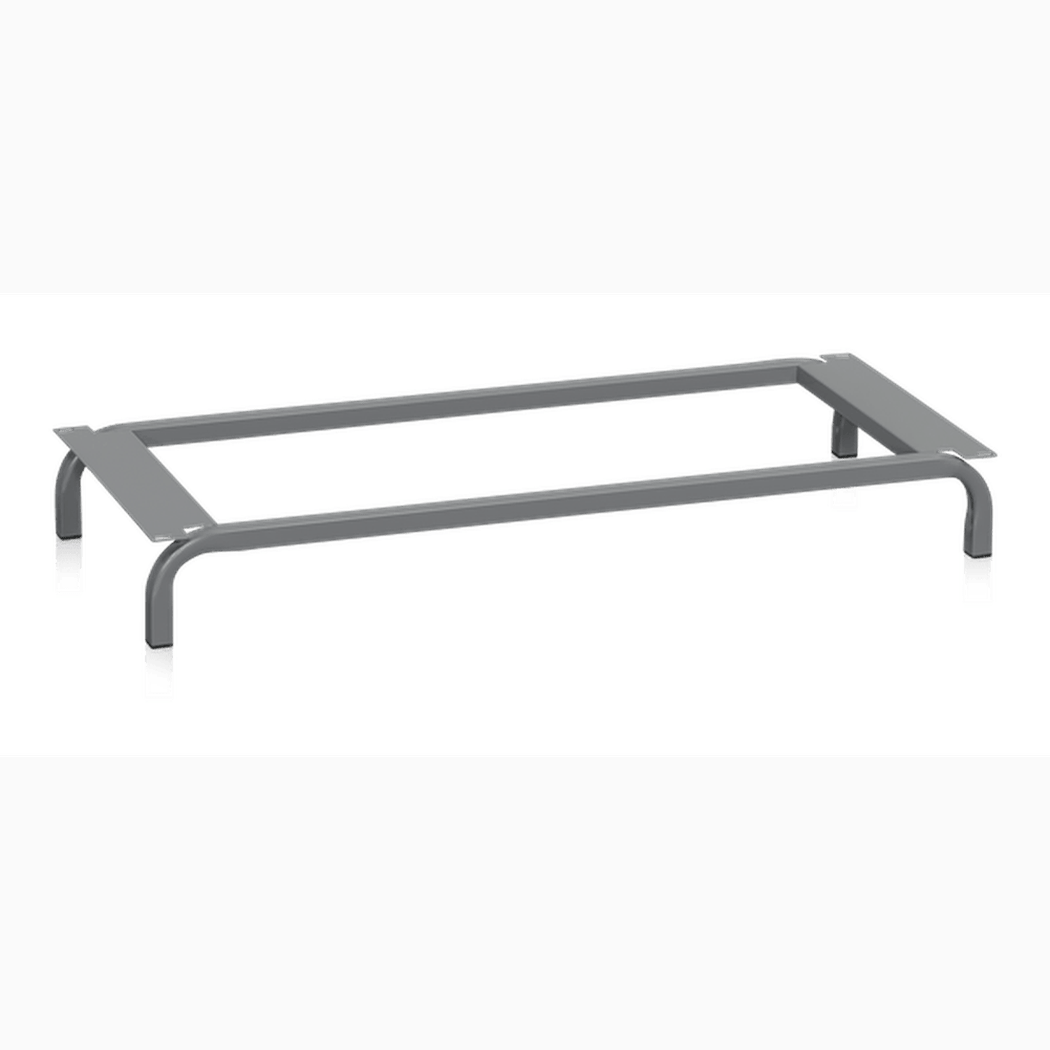 Klädskåpsstativ, B=1200 mm i robust design för stabilt och hygieniskt stöd av klädskåp med enkel installation.