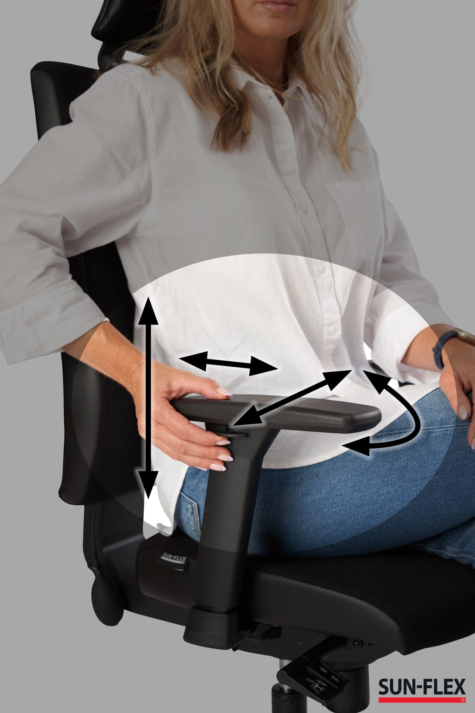 Kontorstol, Sun-flex officechair HB, Svart