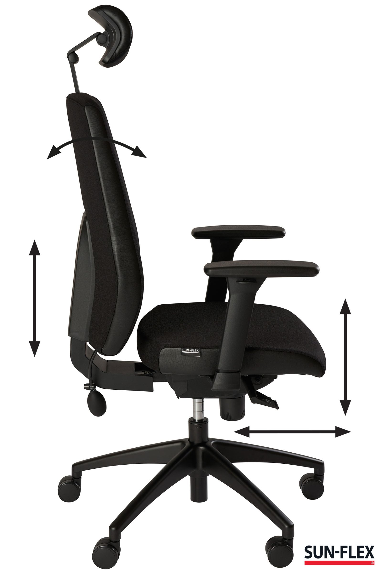 Kontorstol, Sun-flex officechair HB, Svart