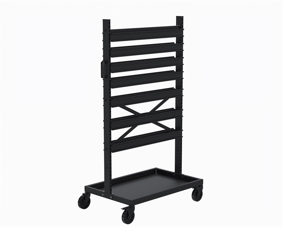 Mobilt backställ, 972x613x1667mm, 14 skenor, exkl. Plastbackar