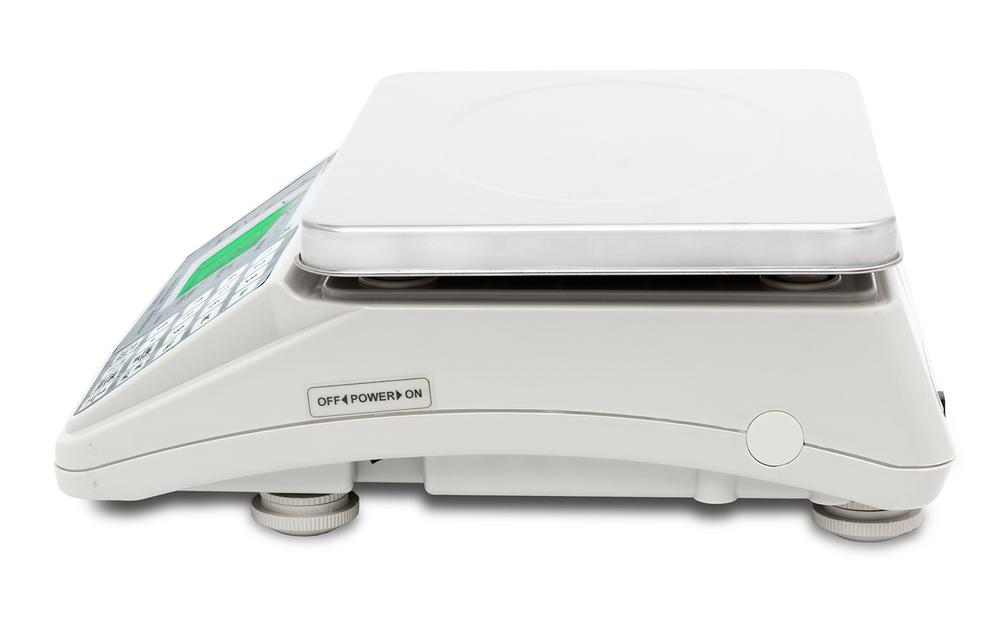 Räknevåg, LAC med tre displayer och laddningsbart batteri för exakt vikt, detaljvikt och antal i industriella miljöer.