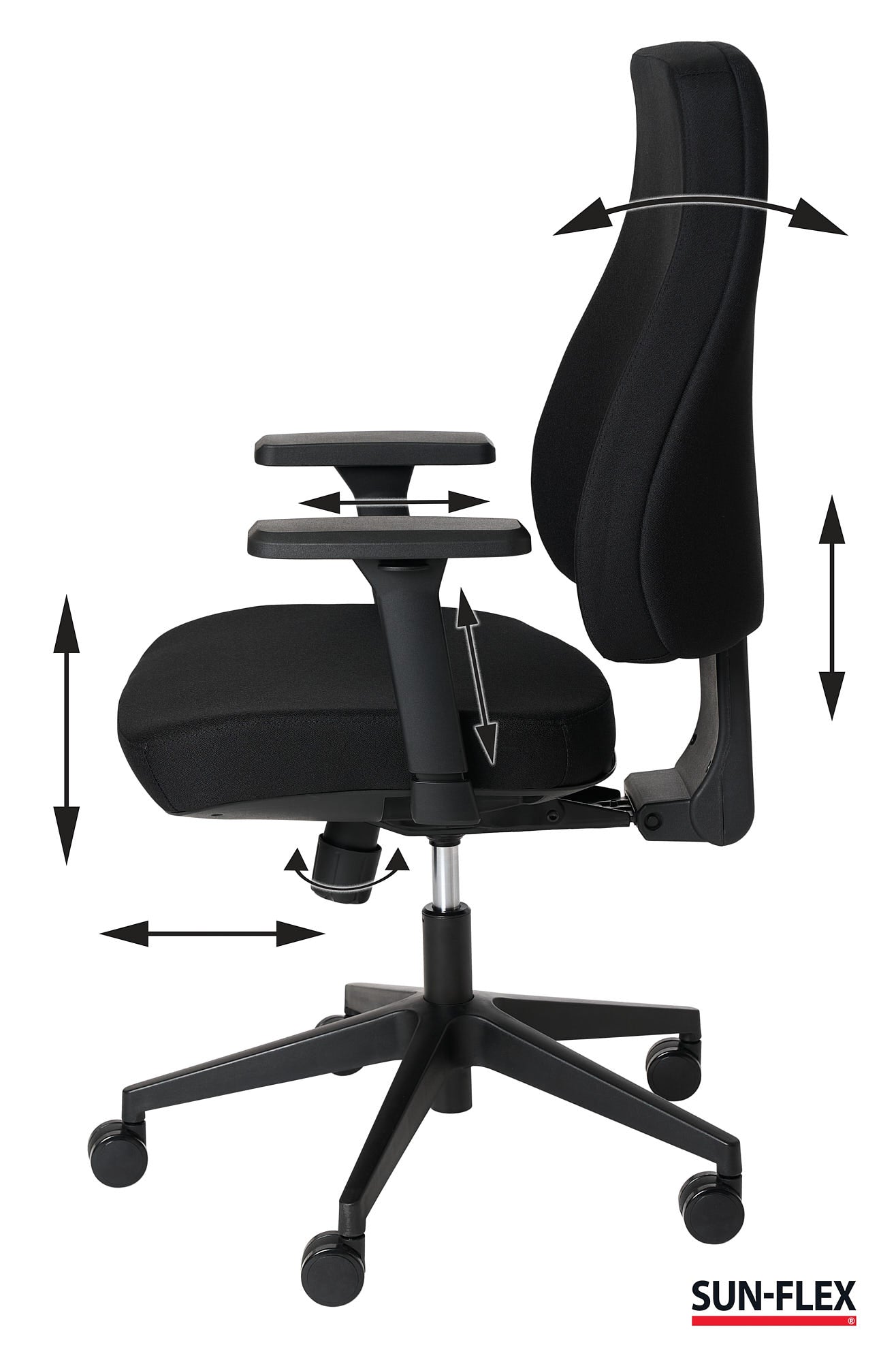 Kontorstol, Sun-flex officechair MB, Svart