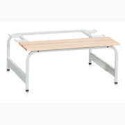 Sittbänk till klädskåp 3-Dörr B900 med robust stålram och sittdel i björk för praktisk och stilren användning.