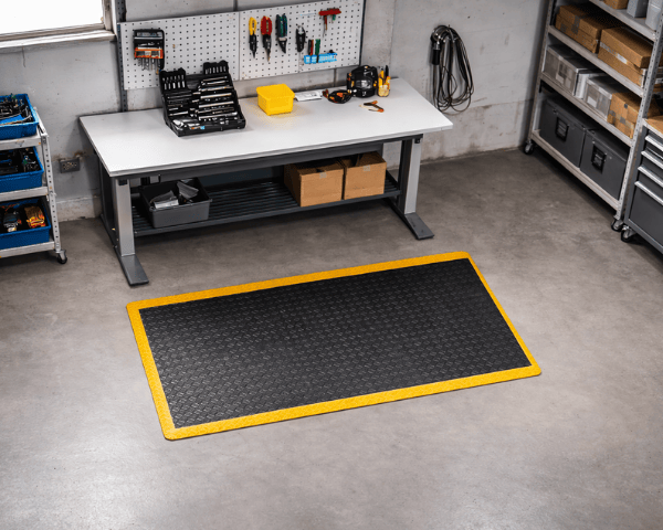 Så väljer du rätt arbetsplatsmatta för lager och industri. Minska belastning, öka säkerhet och produktivitet. Guide + tips från experter.