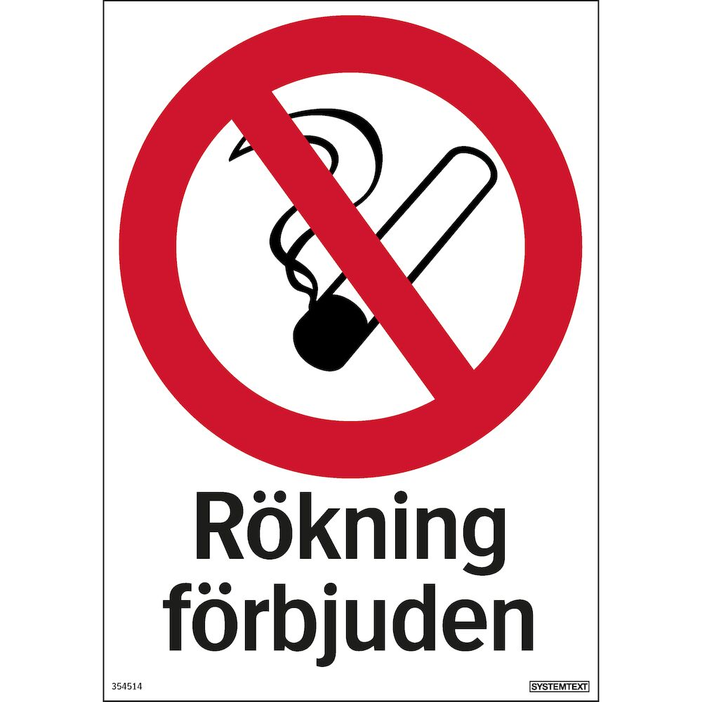Förbudsskyltar, 210x297 mm