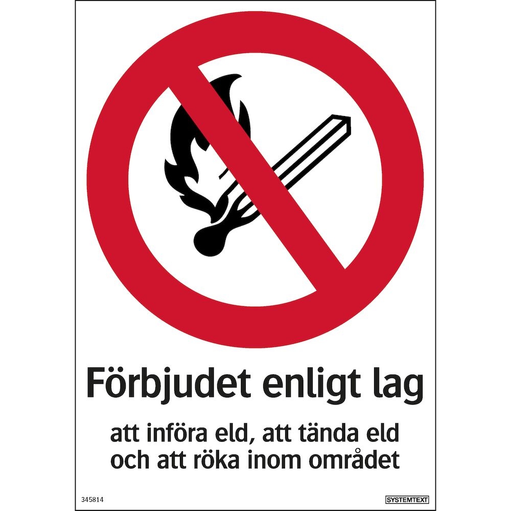 Förbudsskyltar, 210x297 mm