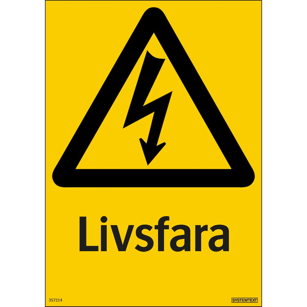 Varningsskyltar, 210x297 mm