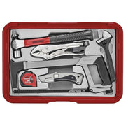 6 delars Servicessats Teng Tools SCPS01 med hållbara verktyg i praktisk förvaringsväska för mekanik och reparation.
