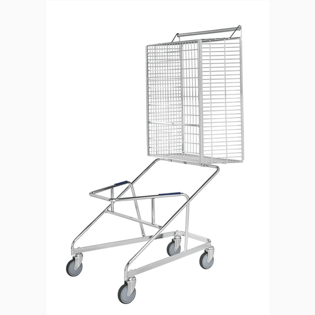 Allroundvagn 1070x680x1050 mm med robust elförzinkat stålram och hög kapacitet på 300 kg för effektiv transport.