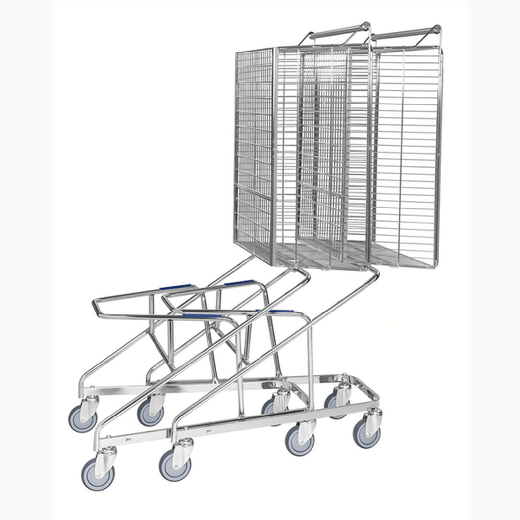 Allroundvagn 1070x680x1050 mm med elförzinkad stålram och 300 kg kapacitet för effektiv transport.