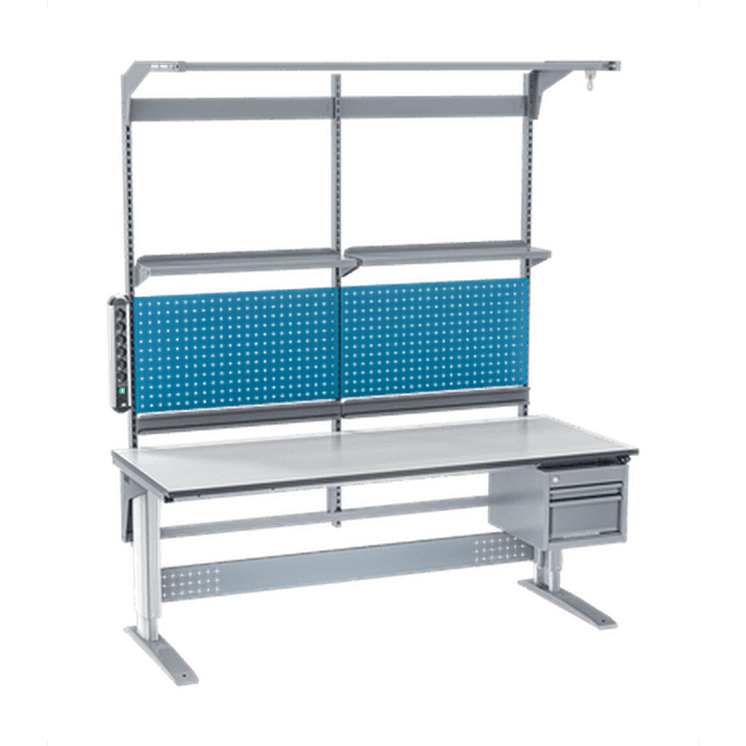 Höj- & sänkbart arbetsbord 117 W400 2000x800x24 mm Laminat