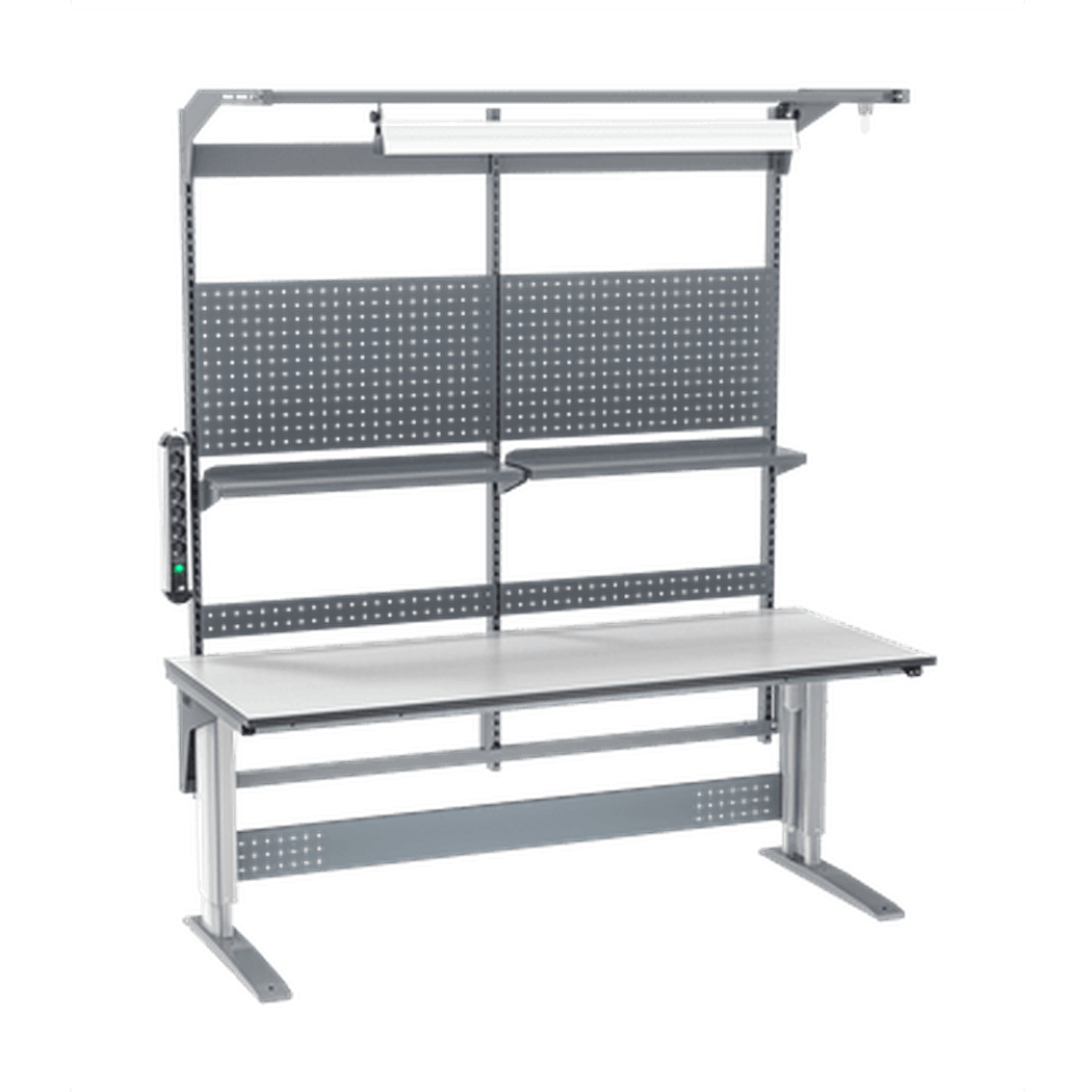 Höj- & sänkbart arbetsbord 118 W400 2000x800x24 mm Laminat