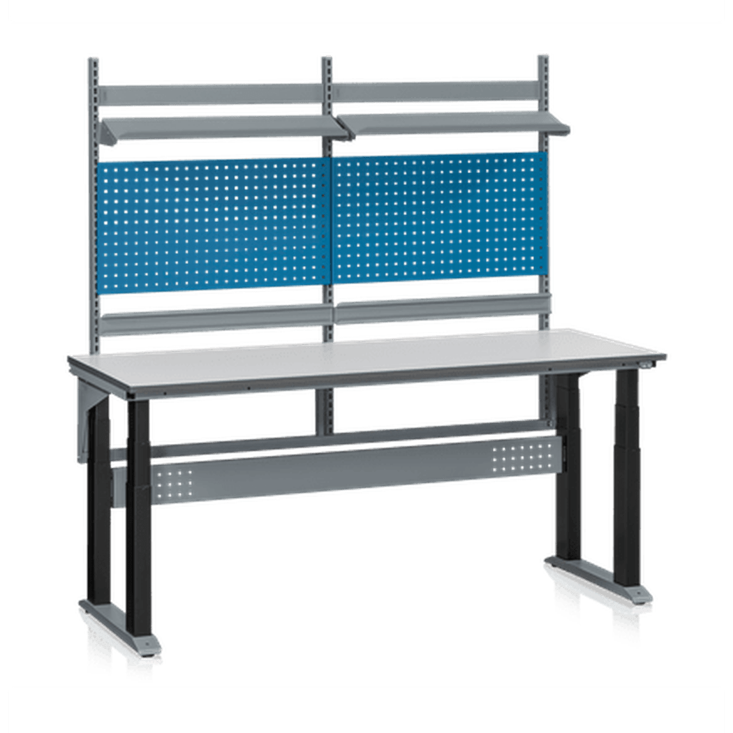 Höj- & sänkbart arbetsbord 4 pelare W280, 2000x800 mm komplett A