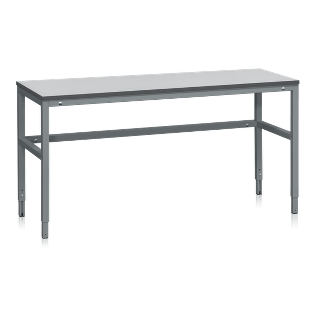 Arbetsbord LD 800-2000x600 mm Laminat med justerbara ben, robust konstruktion och slitstark laminatbordsskiva.