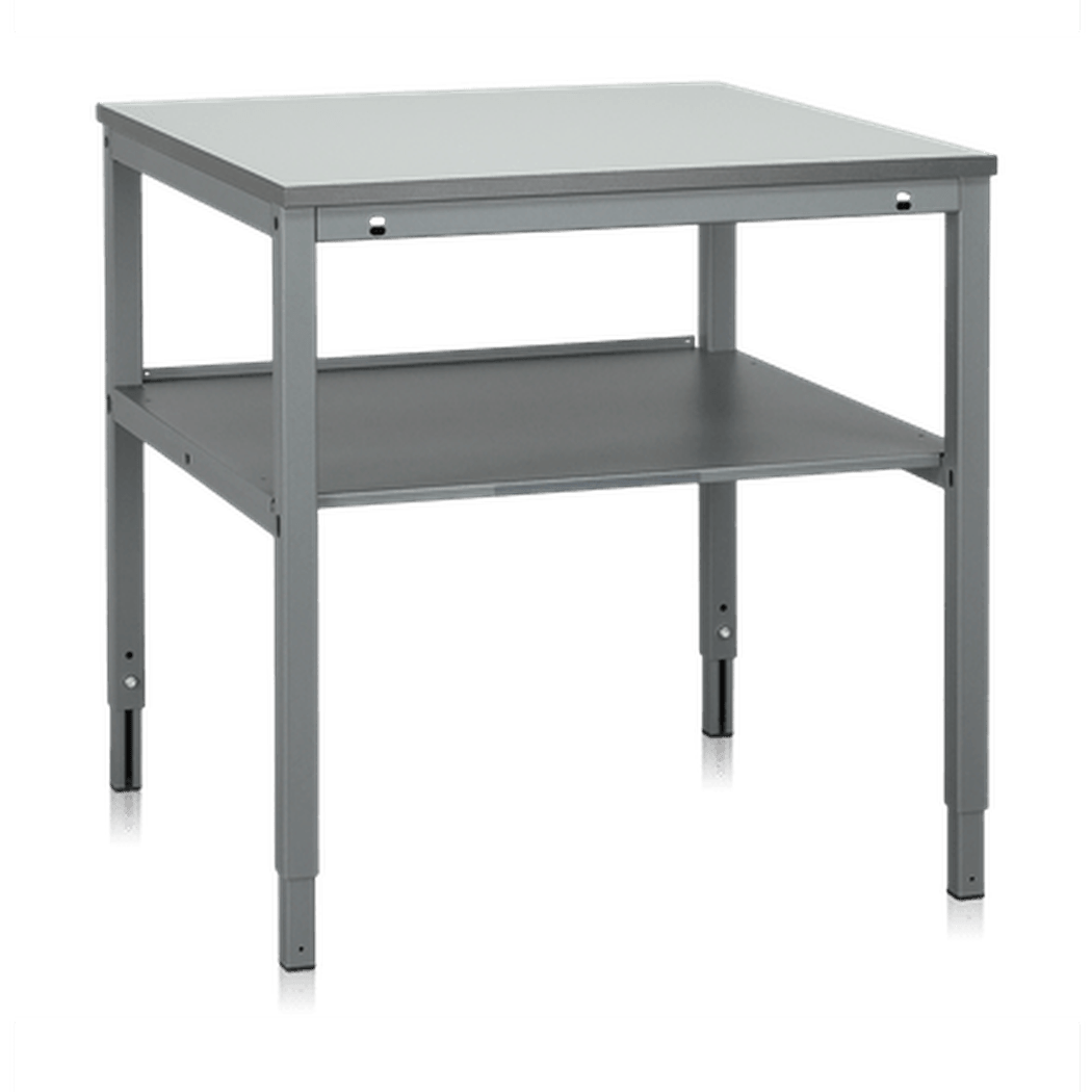 Arbetsbord LD 800-2000x800 mm laminat med justerbara ben och robust konstruktion för tunga arbetsuppgifter.