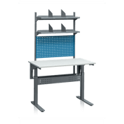 Höj- & sänkbart arbetsbord, 1200x800mm, 200kg, komplett A med motordriven höjdjustering och robust arbetsyta.