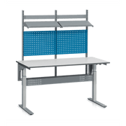 Höj- & sänkbart arbetsbord W200 1600x800 Komplett B i lackerat stål med motor och justerbar höjd för effektivt arbete.