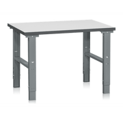 Arbetsbord HD, 500kg, 1200-2500x800mm, laminat med justerbara ben och robust aluminiumprofil för verkstad och montage.
