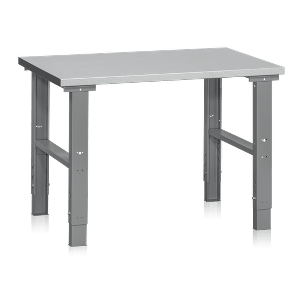Arbetsbord HD 500 1200-2500x800 mm stål med justerbara ben och robust arbetsyta för professionellt och hobbybruk.