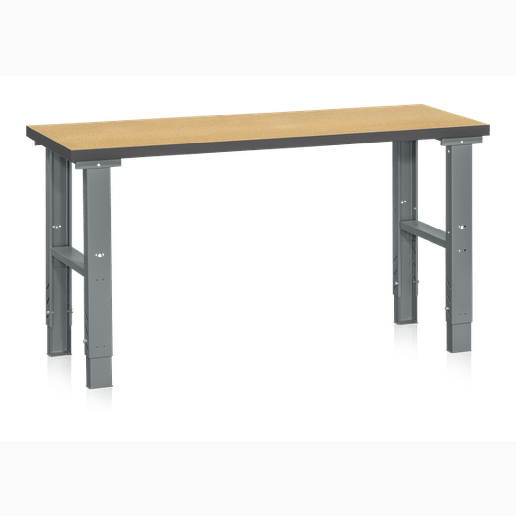 Arbetsbord HD 500 1600-2000x600 mm med robust stålram och justerbara ben för stabilt och hållbart arbetsbord.