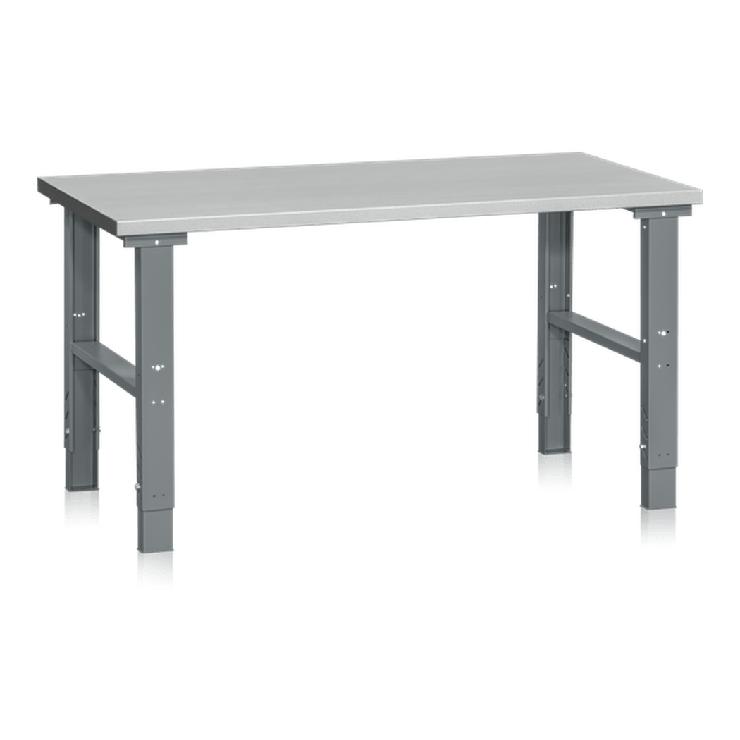 Arbetsbord HD 500 1200-2500x800 mm stål med justerbara benbockar och stabil konstruktion för professionellt bruk.