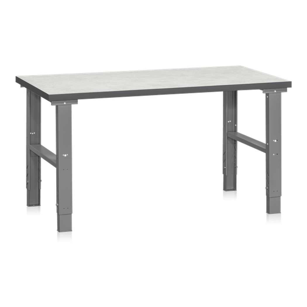 Arbetsbord HD 500 1200-2500x800 mm Vinyl med justerbara ben och stabil konstruktion för verkstad och montage.