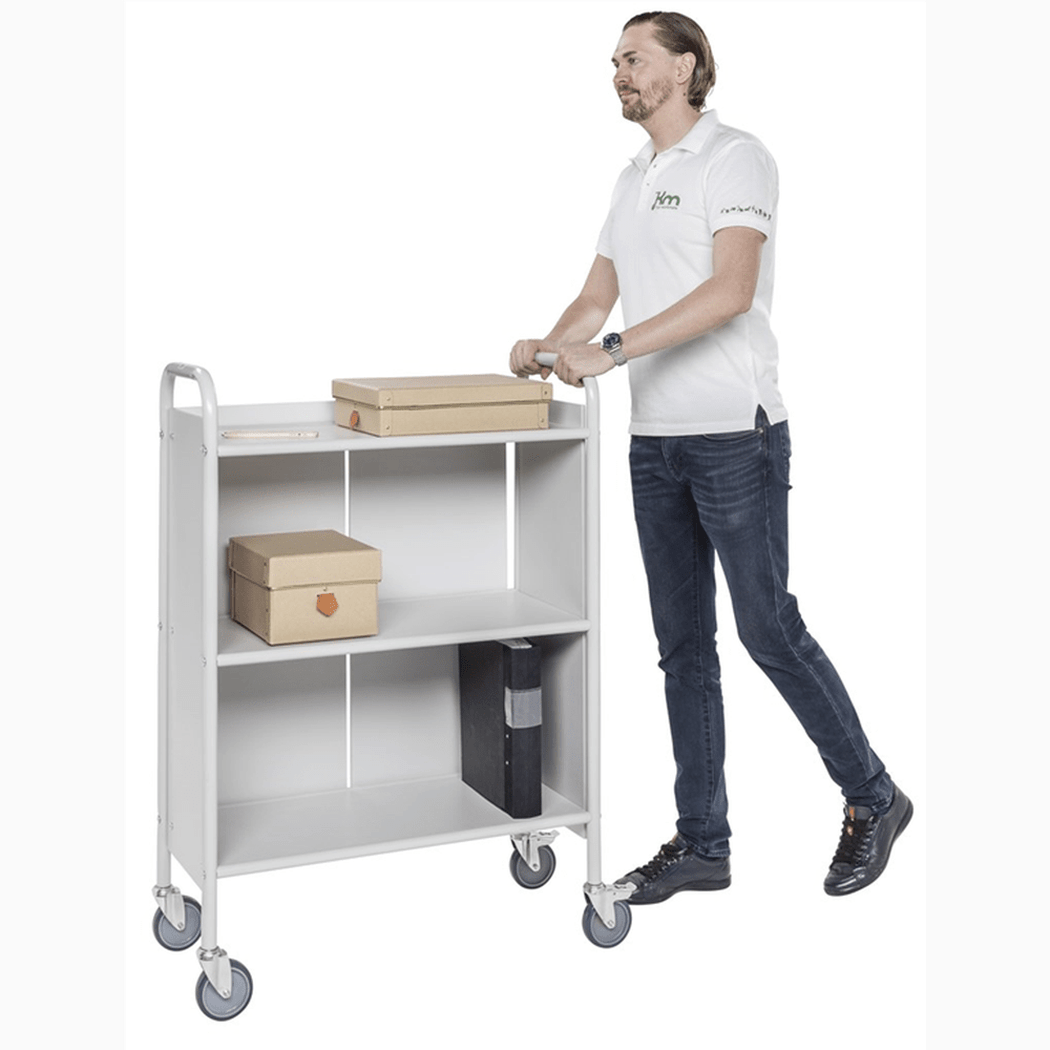 Arkivvagn, 3 hyllplan, 780x345x1115mm, 150kg, svart - robust och rymlig för effektiv förvaring.