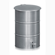 Avfallsbehållare, höjd 475 mm, 30 liter, inkl. fotpedal i robust varmförzinkad plåt för hygienisk avfallshantering.