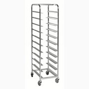 Backvagn, 460x590x1880mm, 11 hyllplan i elförzinkat stål med länkhjul för effektiv förvaring av Europabackar.