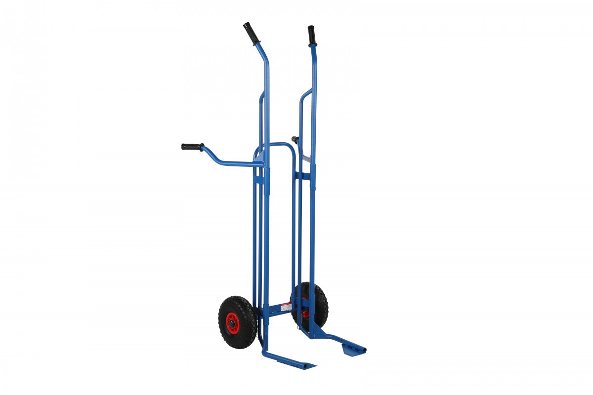 Däckkärra, blå, 805x833x1735mm, 200kg med ergonomiska handtag och stabil konstruktion för effektiv däckhantering.