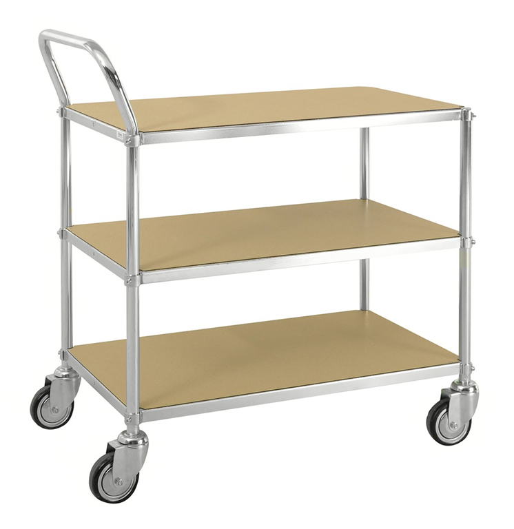 ESD bordsvagn 3 plan, 850x435x950mm, 150kg, elförzinkad