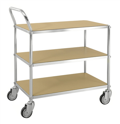 ESD bordsvagn 3 plan, 850x435x950mm, 150kg, elförzinkad