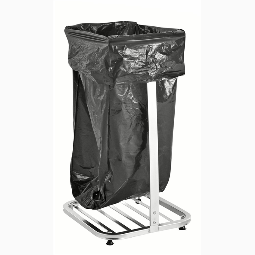 ESD sopsäckställning 500x450x900mm i elförzinkad robust design för 75 kg belastning, med halkskydd och flexibel montering.