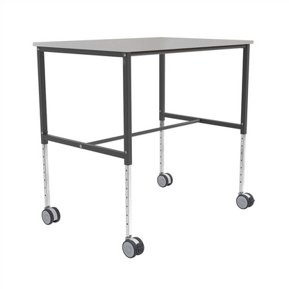 Ergonomisk rullbord, 800x1140x720mm, 200kg, inkl. broms, Grå, Mörkgrå