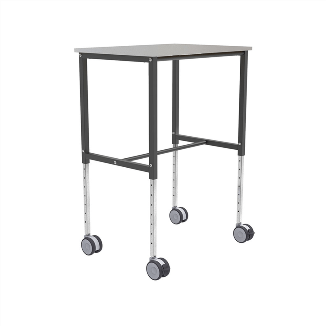 Ergonomisk rullbord, 800x570x720mm, 200kg, inkl. broms, Grå, Mörkgrå