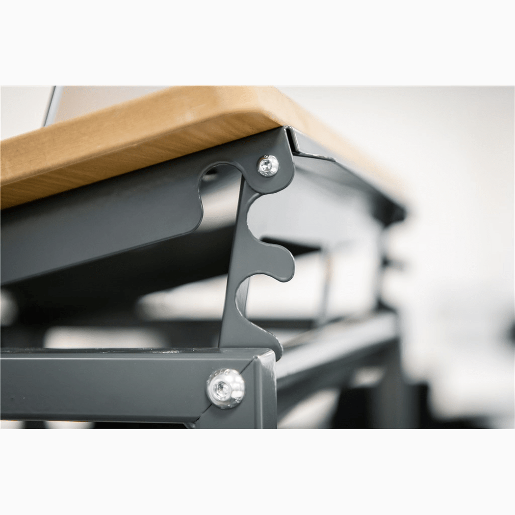Ergonomisk rullbord, vinklat hyllplan, 600x400x720mm, 200kg, Grå, Mörkgrå