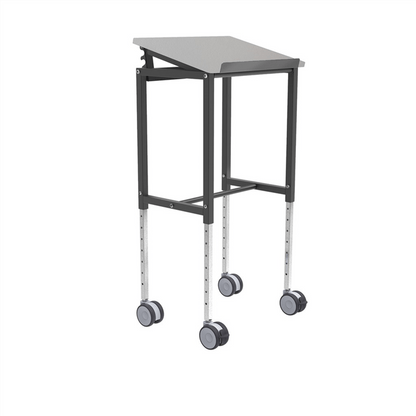 Ergonomisk rullbord, vinklat hyllplan, 600x400x720mm, 200kg, Grå, Mörkgrå