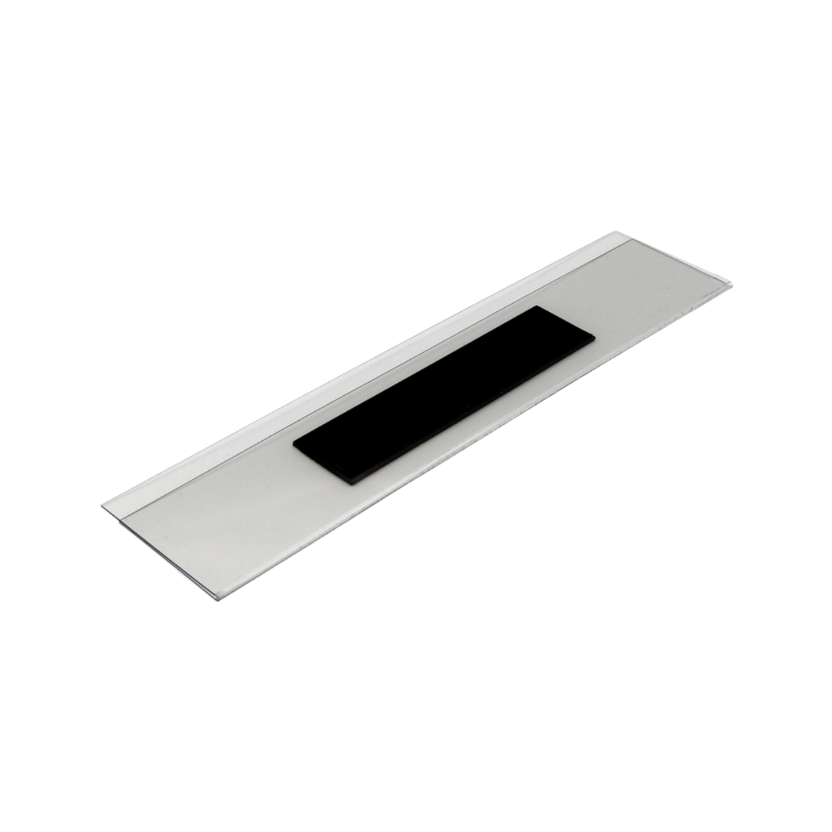 Etiketthållare för pallställ, 210x40 mm, rak, tejp/magnet, 50st/fp