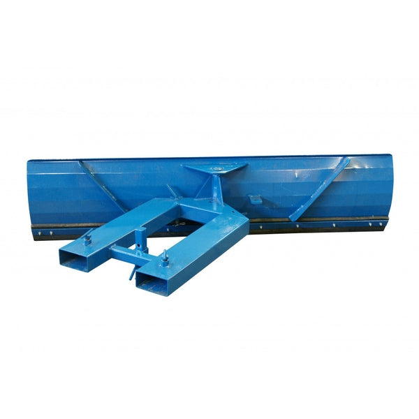 Fast snöplog till truck med gummikant, 1800mm i blått stål med gaffellås och pulverlackerad yta för effektiv snöröjning.