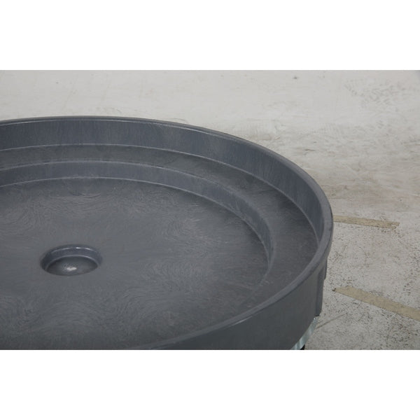 Fattrall för 200 liter fat i plast med robust polyeten och stabil design för säker hantering av tunga oljefat.