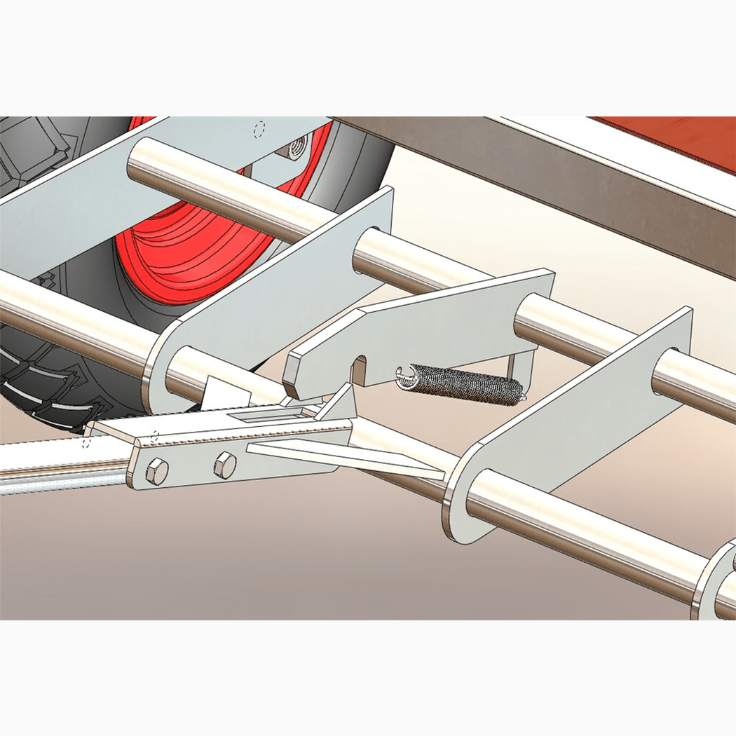 Flakvagn, 2000x1000x490mm, 800kg, Blå med svetsad rörram och robust kopplingsmekanism.