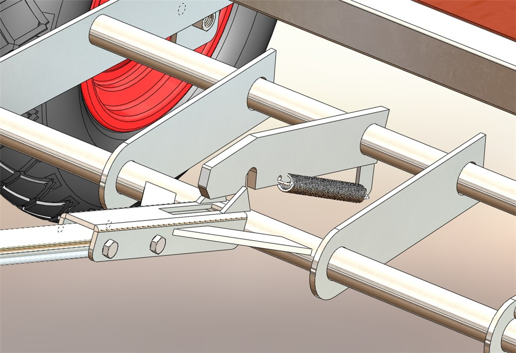Flakvagn, 2500x1000x490mm, 800kg, Blå med robust svetsad rörram och parkeringsbroms för säker transport.