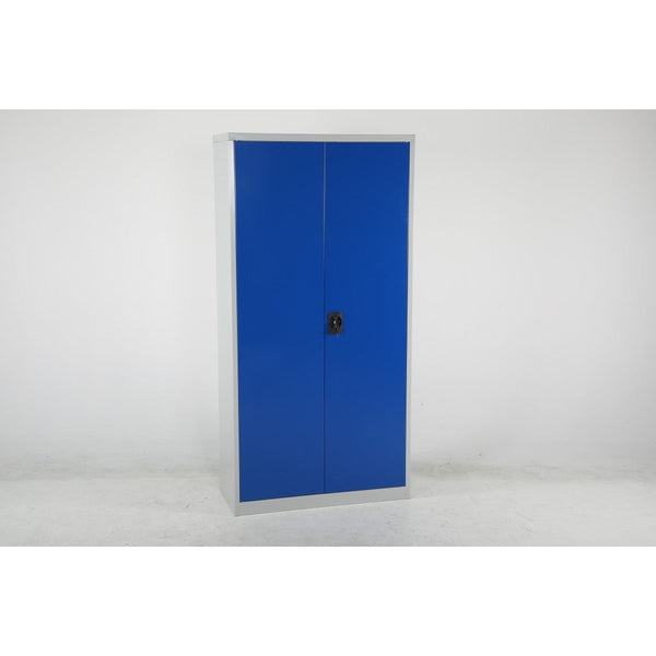 Förvaringsskåp, 1800x900x400mm, 50kg hylla, Blå med robust metall och spanjolettlås för säker förvaring.